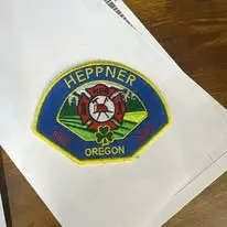 Custom embroidered Heppner Oregon fire department patch